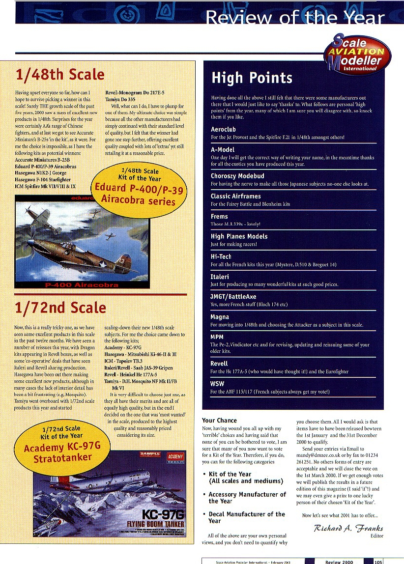 Scale Aviation Modeller International 2001-02